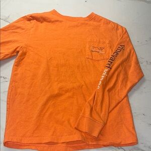 Vineyard Vines Boys Orange Long Sleeve Tee Vibrant Casual Wear